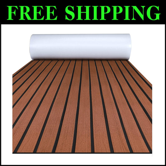 Customizable EVA Marine Decking - Self-Adhesive Faux Teak for Yachts & Kayaks