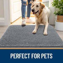 Load image into Gallery viewer, Non-Slip 70x24 Dog Door Mat - Absorbent Chenille for Muddy Paws &amp; Easy Clean