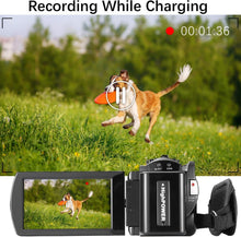 Load image into Gallery viewer, Compact 24MP Video Camera with 270° Rotating Screen &amp; Dual Batteries Included