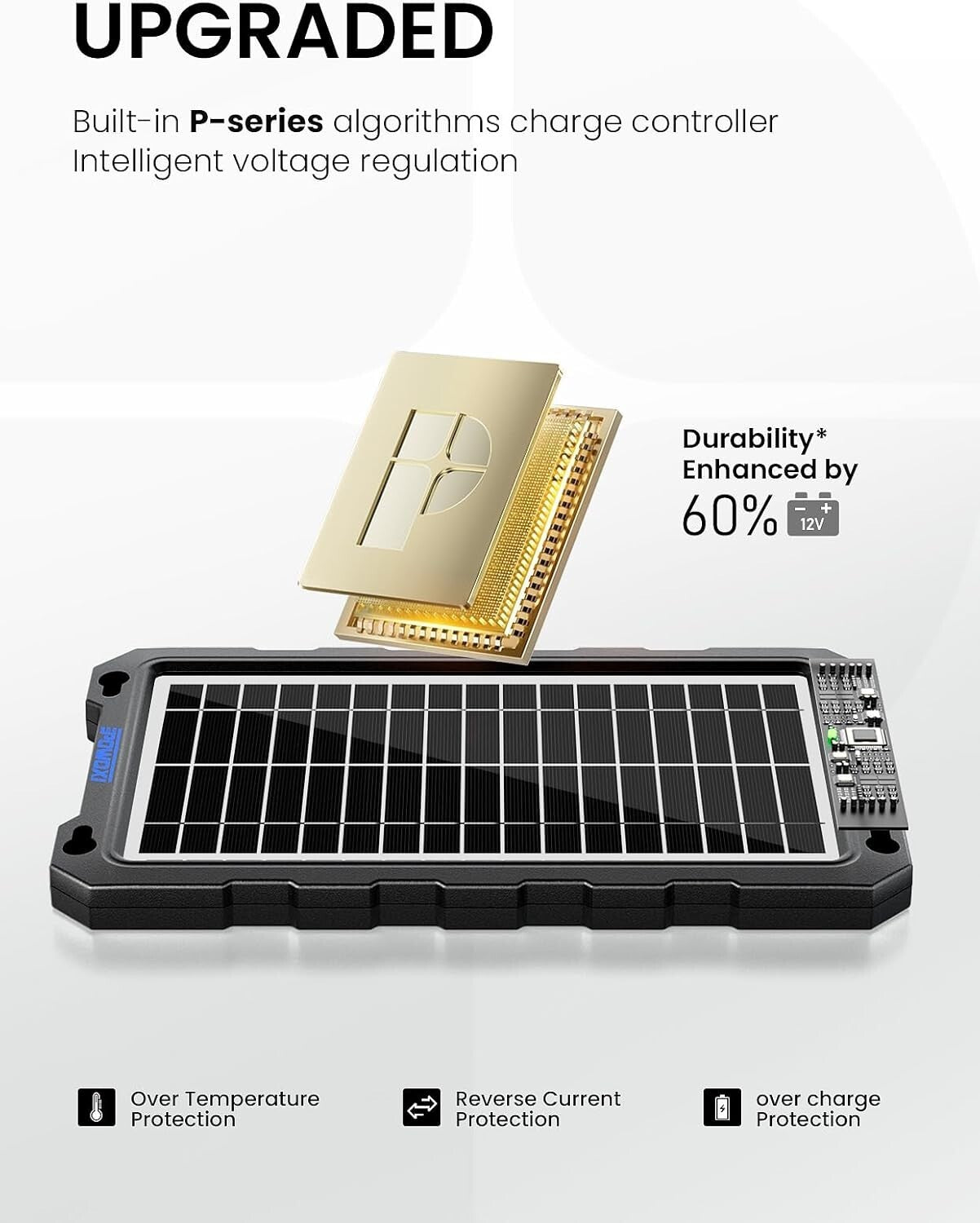 Eco-Friendly 9W Waterproof Solar Charger for 12V Power Systems - Easy Install