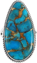 Load image into Gallery viewer, Genuine Turquoise and Sterling Silver 925 Ring - Trendy Southwest Charm
