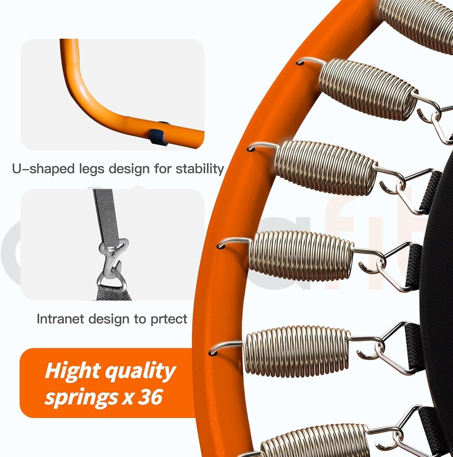 5FT Super Bouncy Trampoline for Kids Aged 1-8 with Basketball Hoop & Dartboard