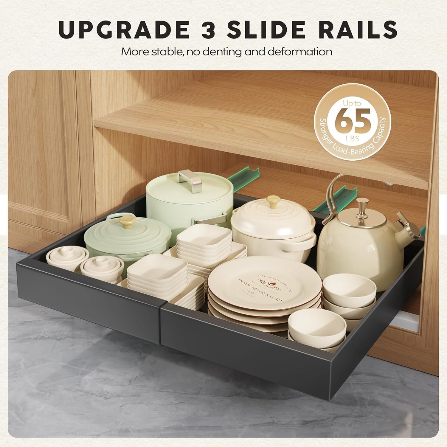 Hassle-Free Adhesive Pull-Out Cabinet Organizer - Adjustable & Expandable Design