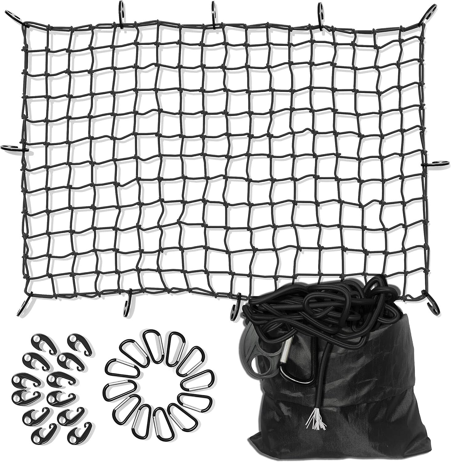 Durable 4'x6' Truck Bed Bungee Net - Perfect for Outdoor Adventures & Transport