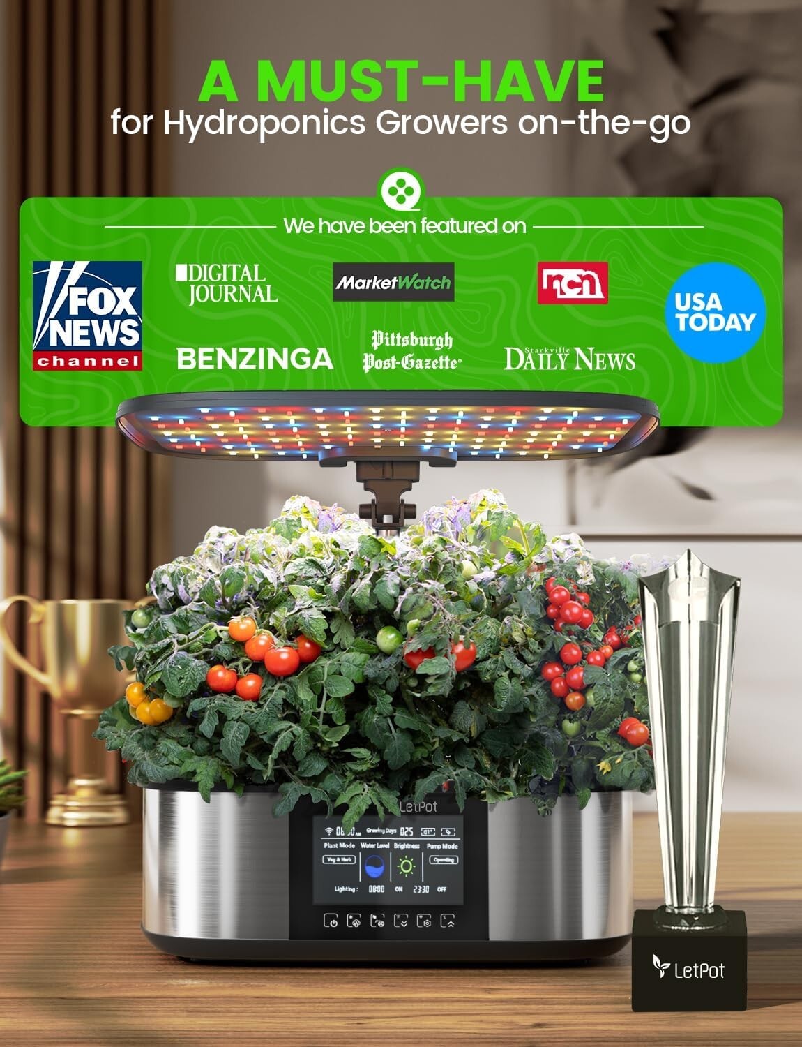 Effortless Hydroponic Gardening System with App Control & 300% Growth Speed