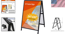 Load image into Gallery viewer, Heavy-Duty A-Frame Sidewalk Sign 24x36 Inches with Slide-in Poster Feature