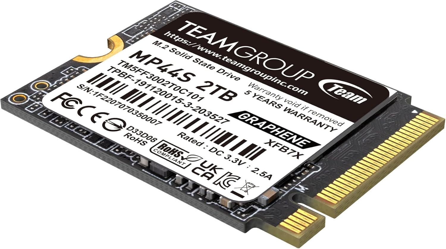2TB M.2 NVMe SSD with Graphene Heat Dissipation - Ideal for Steam Deck & Laptops