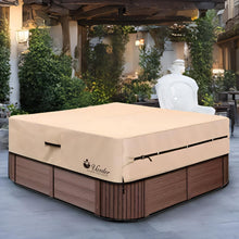 Load image into Gallery viewer, UV Resistant Waterproof Hot Tub Cover - Fits 76'' x 76'' Spas with Drawstring