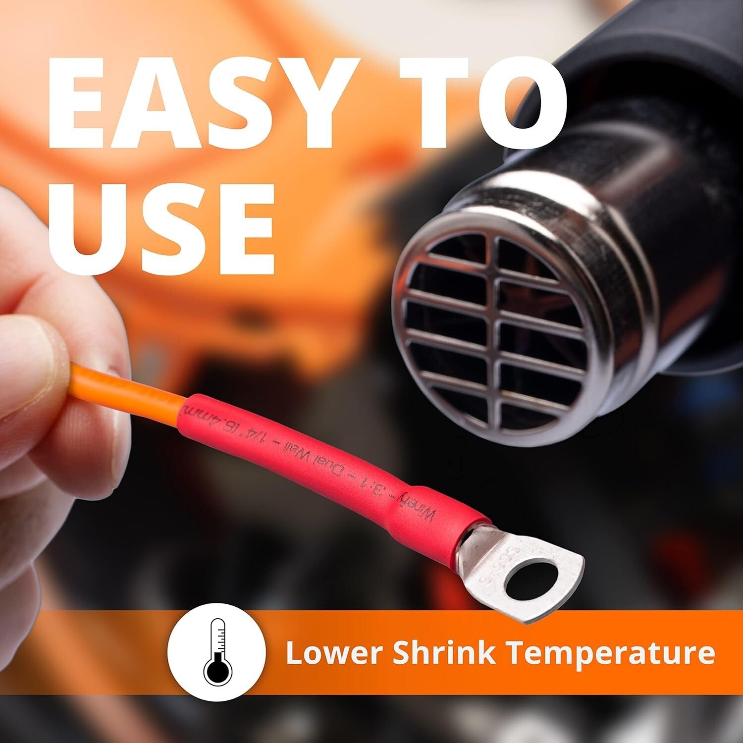 Industrial 3:1 Shrink Ratio Heat Shrink Tubing - Large Diameter, 50 Feet Roll