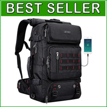 Load image into Gallery viewer, Premium Black Nylon Convertible Backpack with Shoe Compartment for Travelers