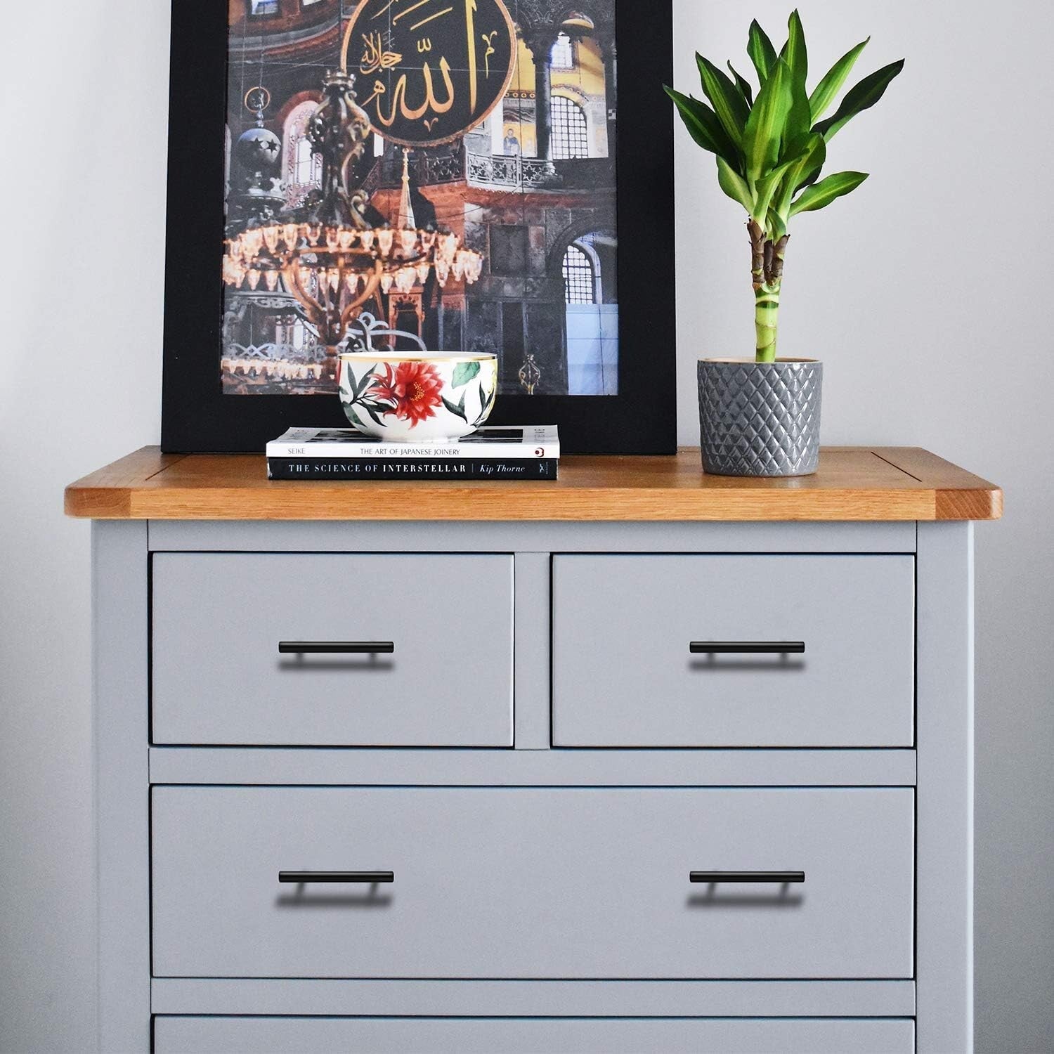 55 Pack 5-Inch Matte Black Stainless Steel Cabinet Pulls - Easy Installation