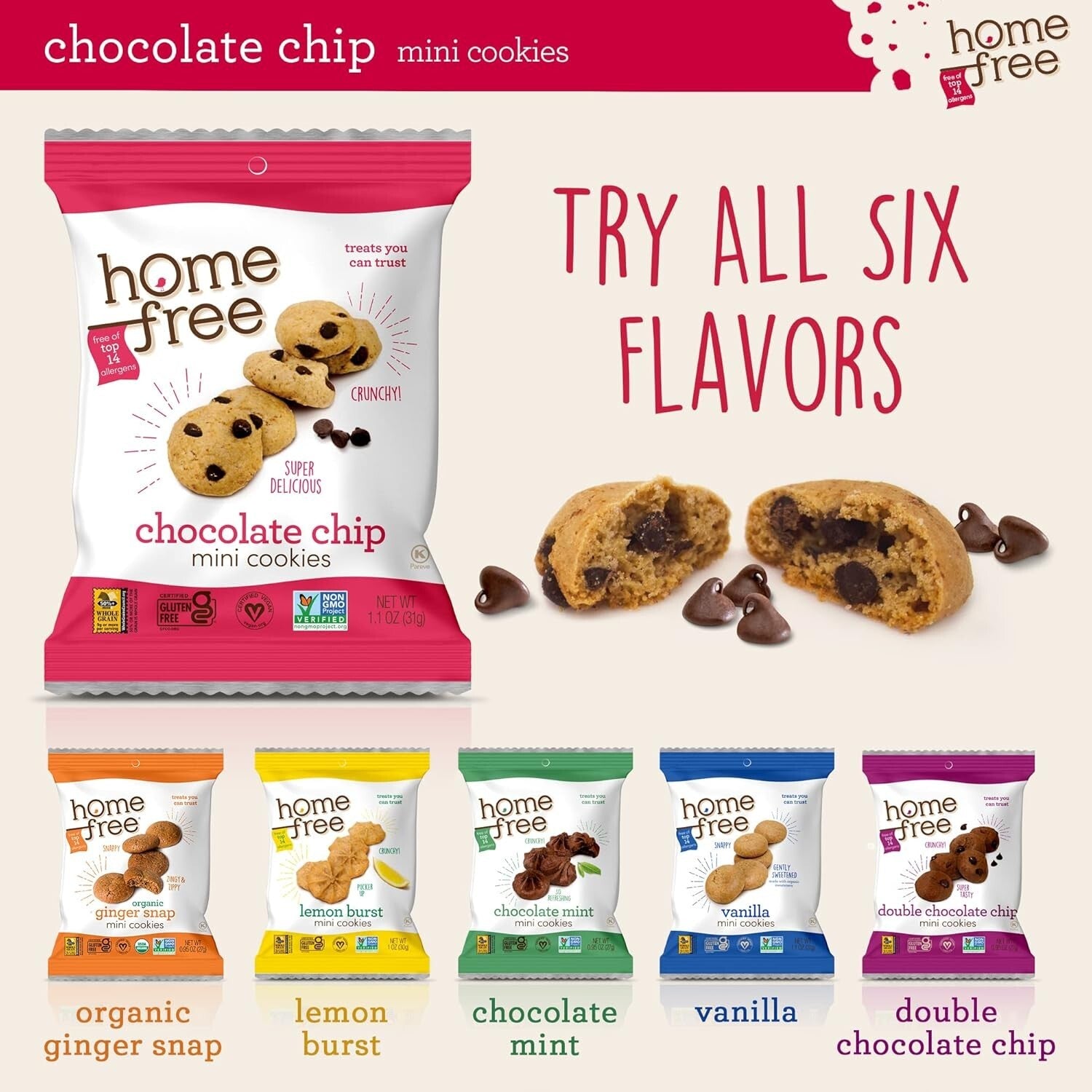 Kids Love These Gluten-Free Chocolate Chip Cookies - Nut-Free & Vegan, 30 Packs