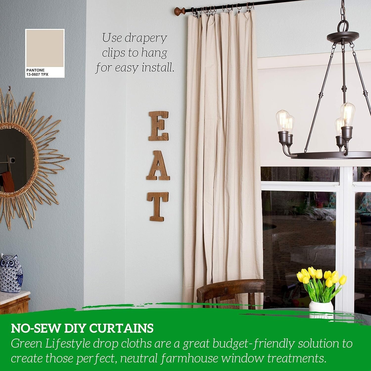 Eco-Friendly Canvas Drop Cloth 12' x 15' - Washable Drop Sheet for Easy Cleanup