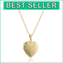Load image into Gallery viewer, Timeless 14K Gold-Filled Flower Heart Locket Necklace - 18" with Gift Box