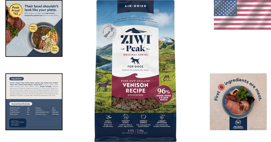 Grain-Free Venison Dog Food - Air-Dried with Superfoods, 5.5 lbs for All Breeds