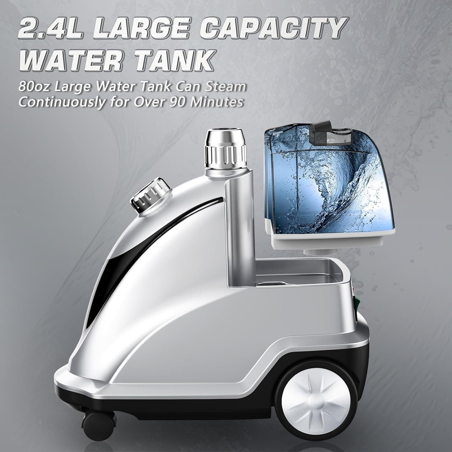 1500W Powerful Garment Steamer With 2.4L Tank – Fast Heat-Up & Portable Design