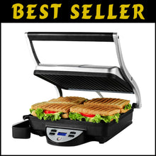 Load image into Gallery viewer, Compact Electric Panini Press with Automatic Timer - Ideal for Small Spaces