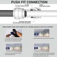 Load image into Gallery viewer, Leak-Tight 1/4" OD Push-Fit Straight Connectors for RO/DI Systems - 100 Pack
