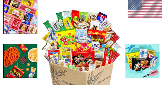 Delightful 48-Count Korean Snack Box - Perfect for Care Packages & Parties
