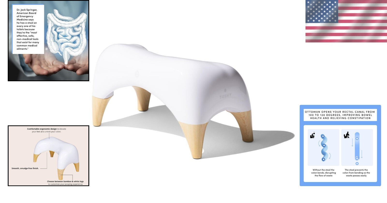 Elevated Ergonomic Toilet Stool – 9 Inches of Style for Better Bowel Health