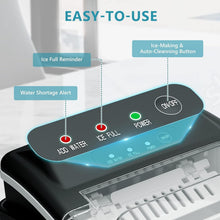 Load image into Gallery viewer, Effortless Portable Ice Maker: 9 Ice Cubes in 6 Mins, Perfect for Home &amp; Camping