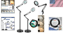 Load image into Gallery viewer, Stepless Dimmable 10X Magnifying Floor Lamp with 3 Color Modes &amp; LED Light