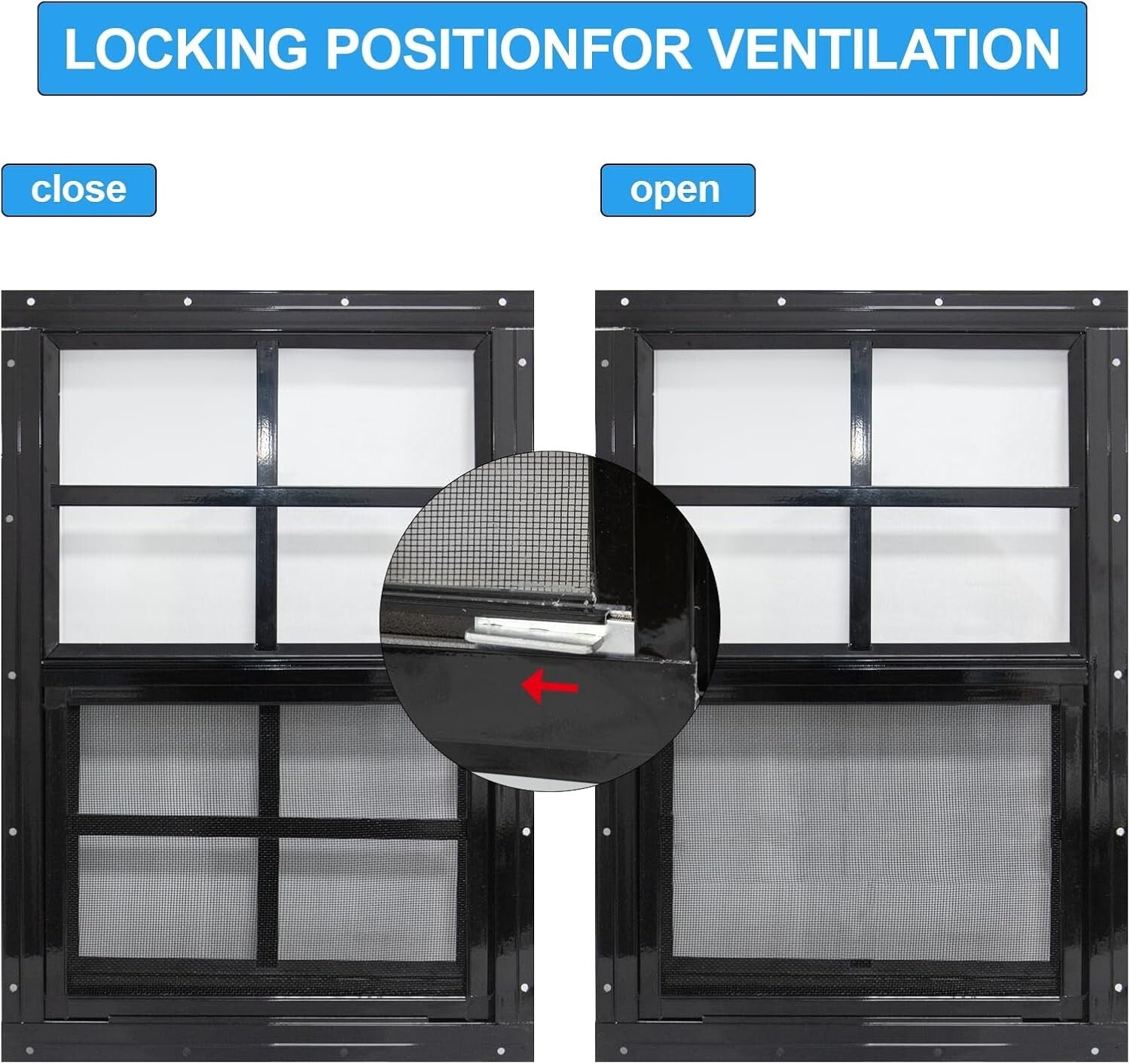 Energy-Efficient 2 Pack Shed Windows - 12x18 with Tempered Glass Protection