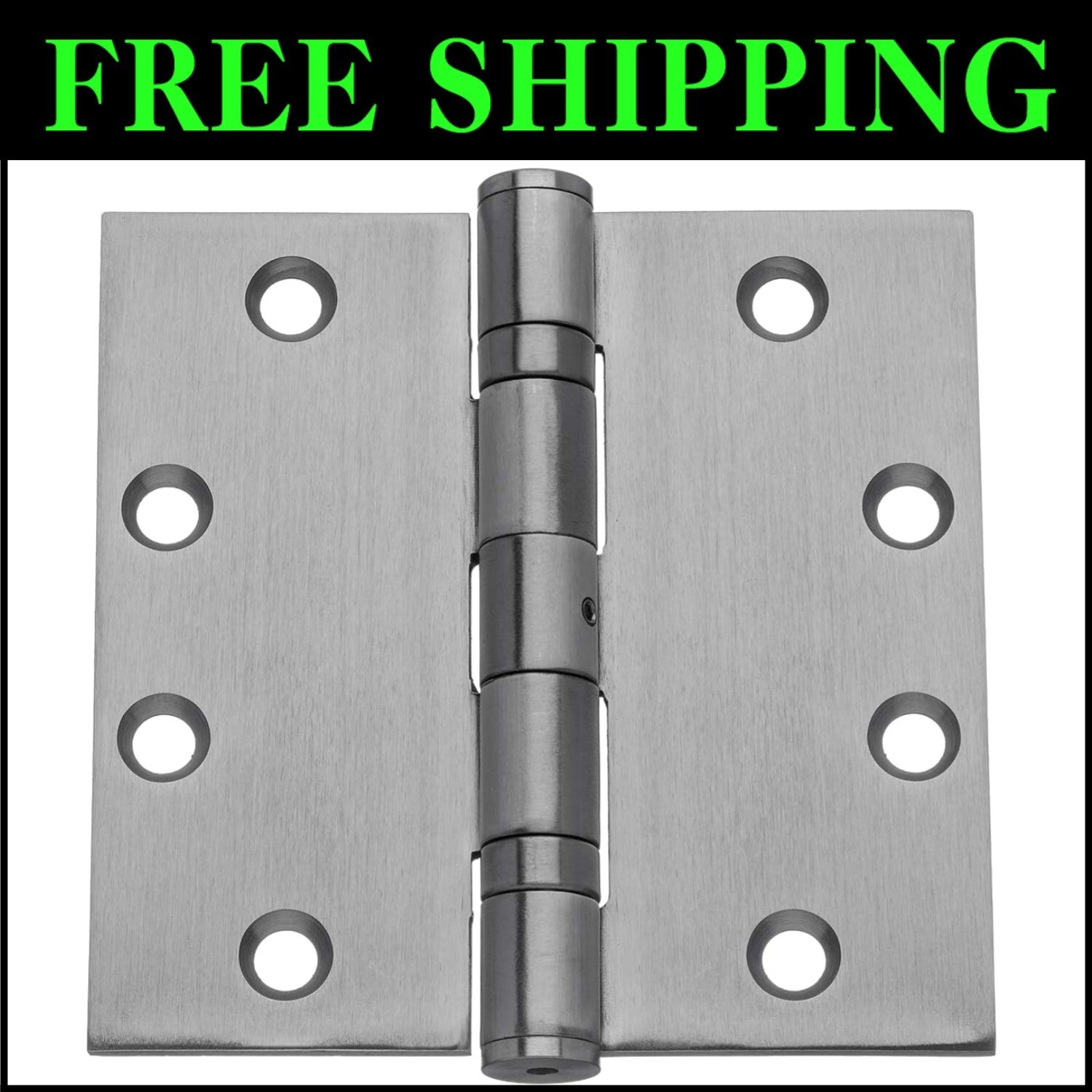 Classic Full Mortise Ball Bearing Door Hinges - 4-1/2" x 4-1/2" Stainless Steel