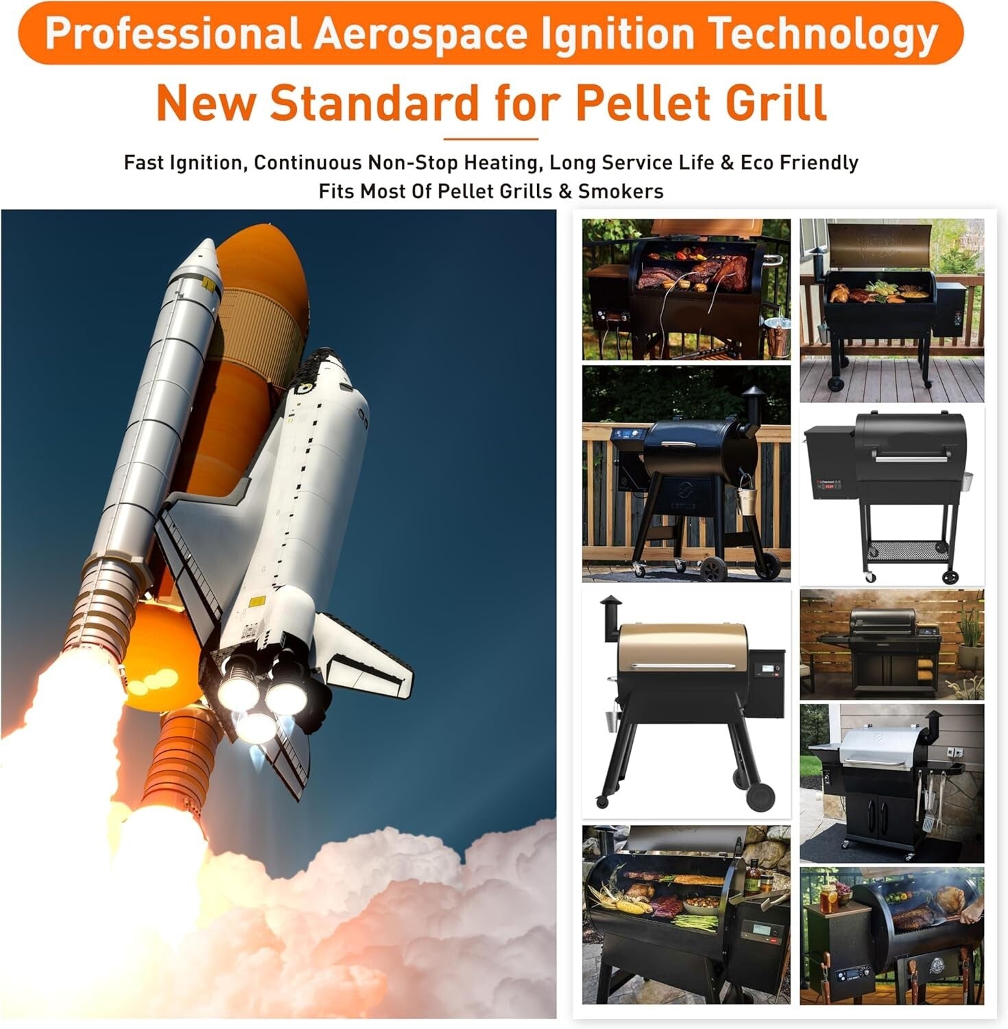 Durable Hot Rod Igniter - 90 Second Ignition for Pit Boss & Other Pellet Grills