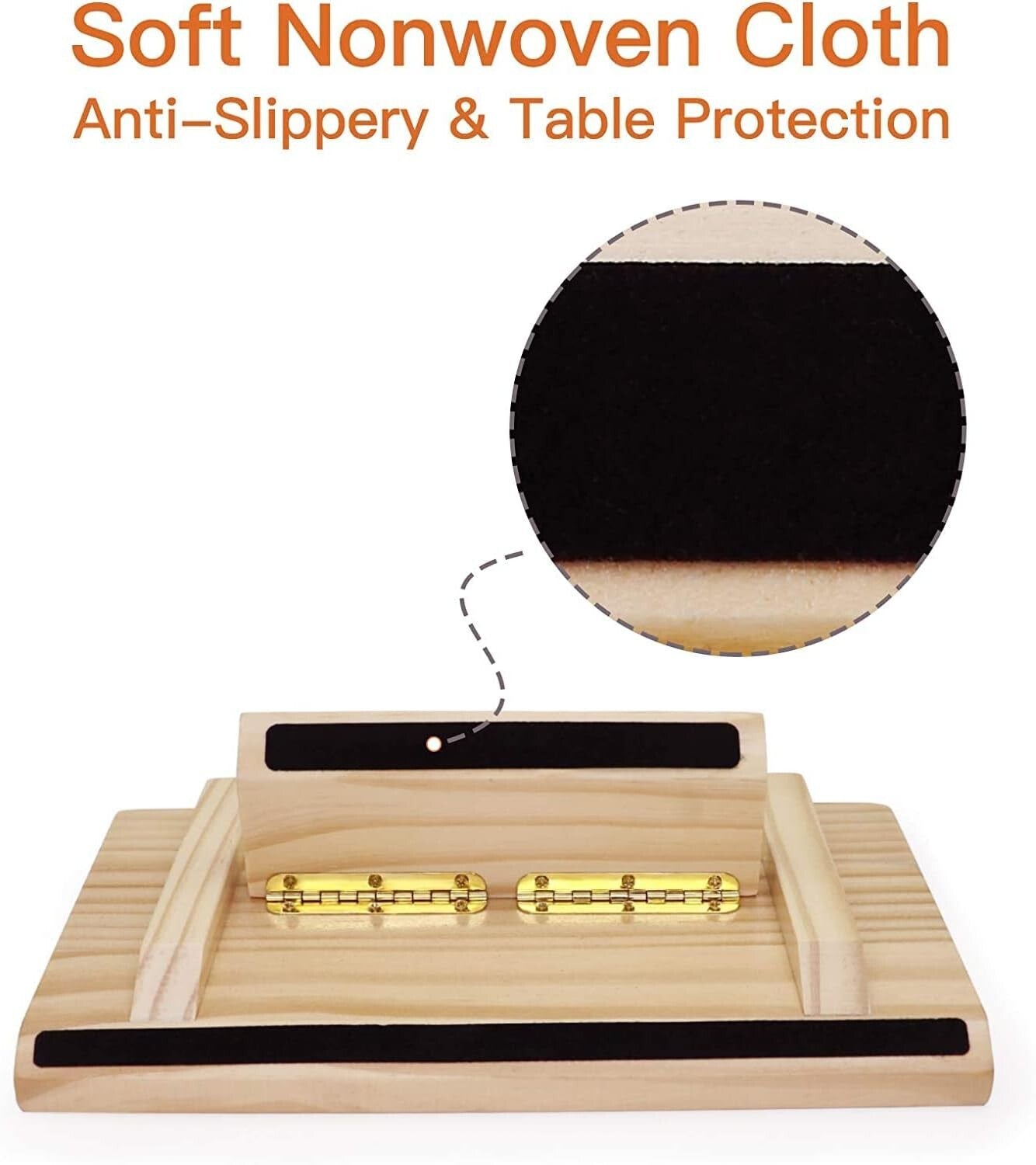 Set of 4 Wooden Domino Racks with Adjustable Stand - Ideal for Mexican Train