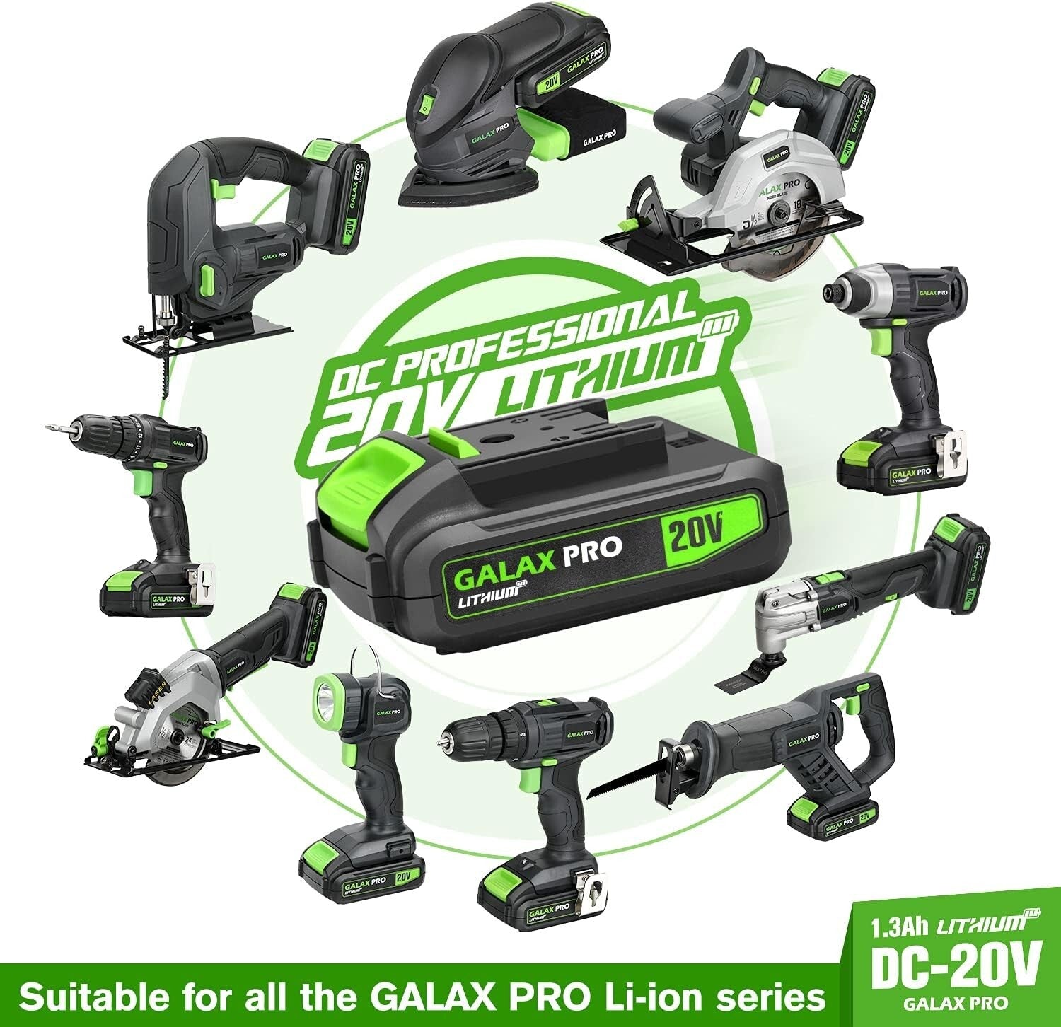 Powerful 20V Cordless Reciprocating Saw with 7/8" Stroke Length & Comfort Grip