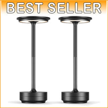 Load image into Gallery viewer, Waterproof Cordless Table Lamps - 3 Color Dimming Rechargeable Lighting Set