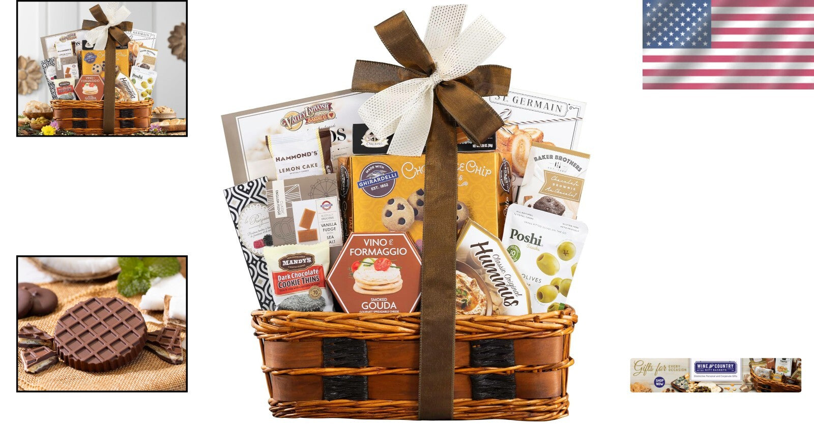 Assorted Gourmet Snack Gift Basket with Personalized Message for Every Occasion