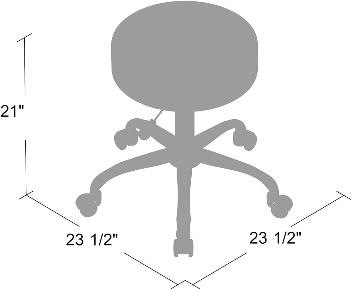 Contemporary Black Vinyl Medical Stool with Easy-Clean Surface & Chrome Base