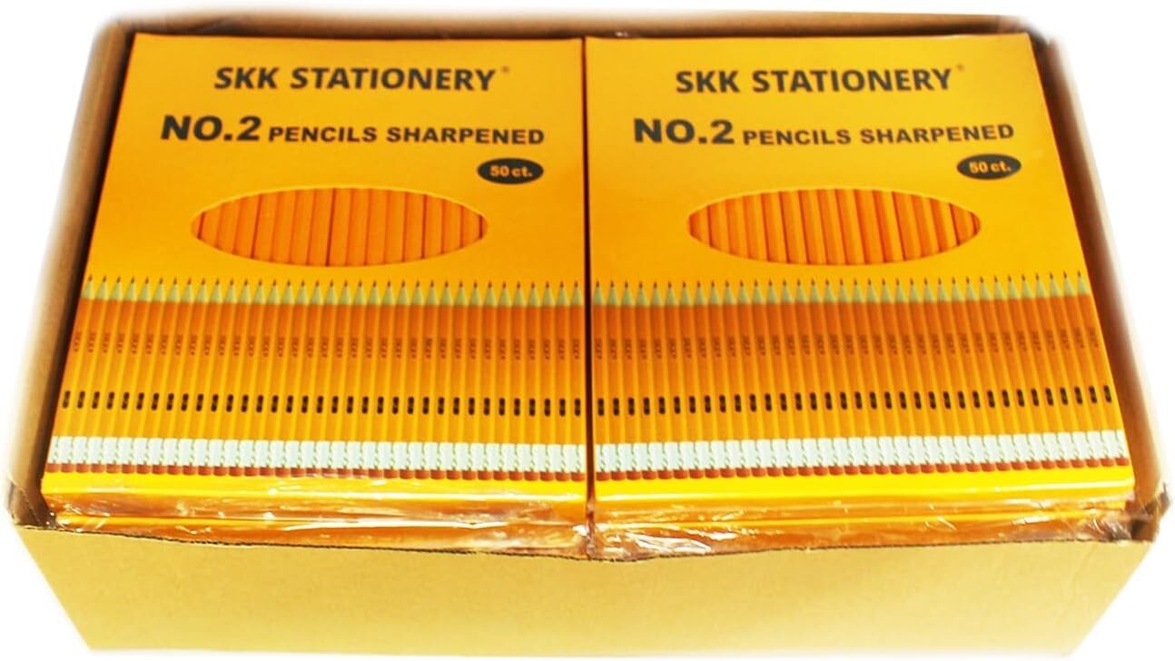 600 Pre-Sharpened HB Pencils Set - Essential Teacher Supplies in 12 Boxes