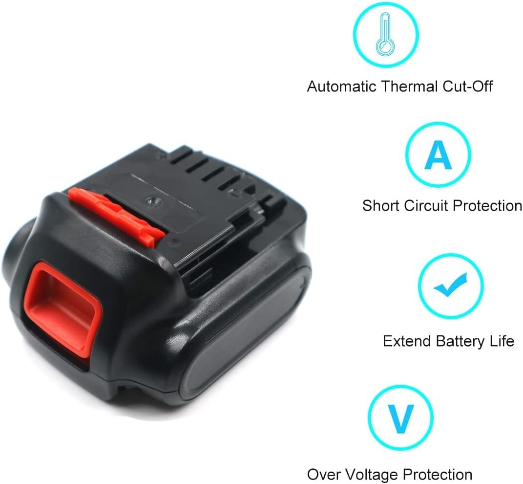 12V Max Battery Replacement for Black & Decker Tools - Lightweight and Powerful