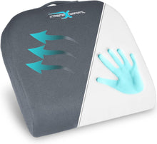 Load image into Gallery viewer, Removable Dark Grey Seat Cushion for Back Support - Travel-Friendly with Handle