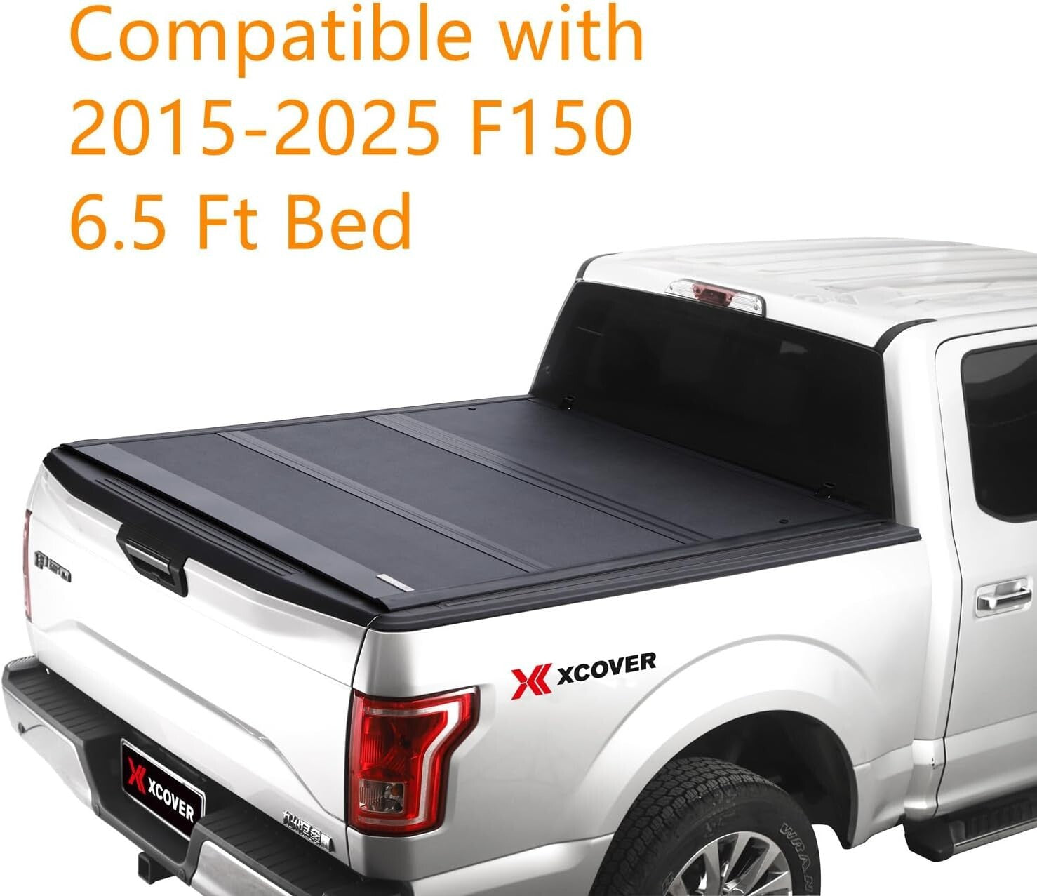 Low Profile Hard Tri-Fold Tonneau Cover for 2015-2025 Ford F150 6.5' Bed