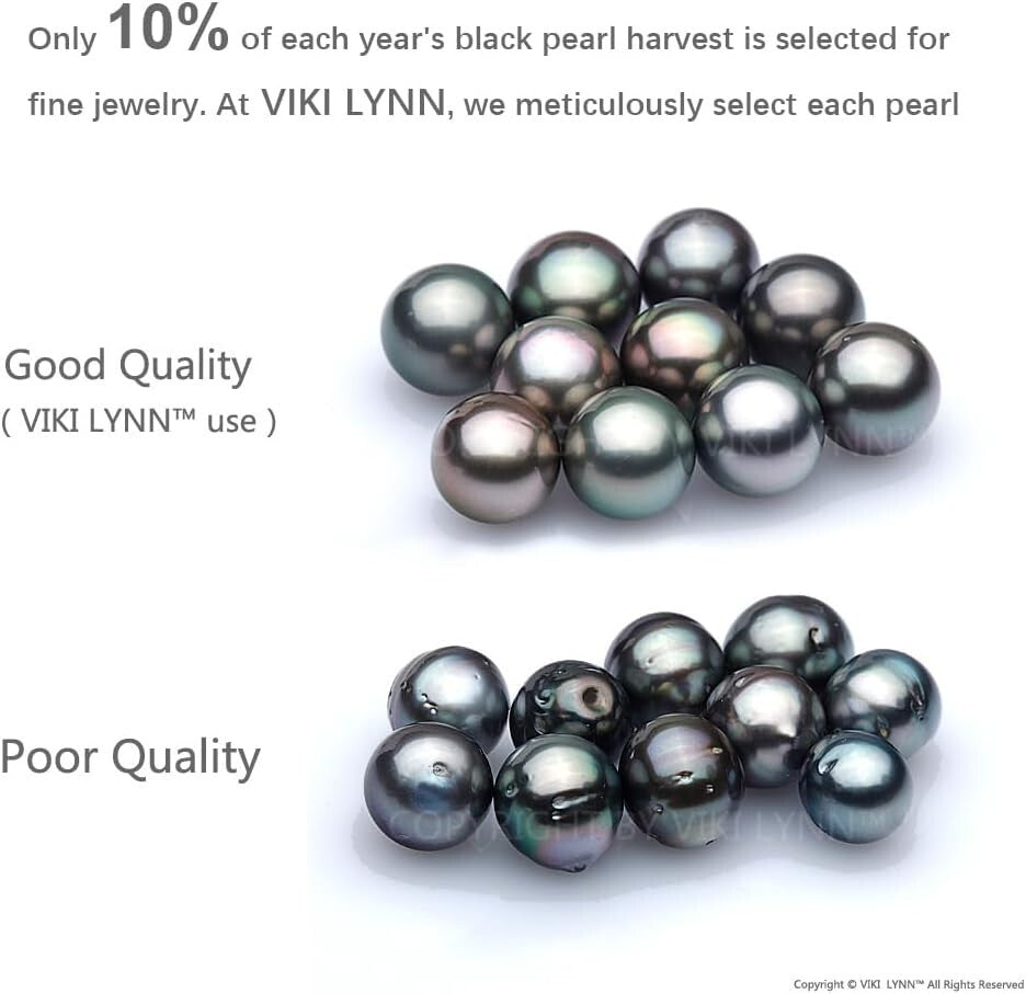 925 Sterling Silver Tahitian Black Pearl Pendant for Women - Timeless Gift