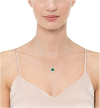Load image into Gallery viewer, Stylish Created Emerald Birthstone Pendant Necklace 18" - Perfect Gift Idea