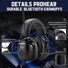 Load image into Gallery viewer, Noise Cancelling Bluetooth 5.4 Hearing Earmuffs with FM Radio &amp; 48H Playback