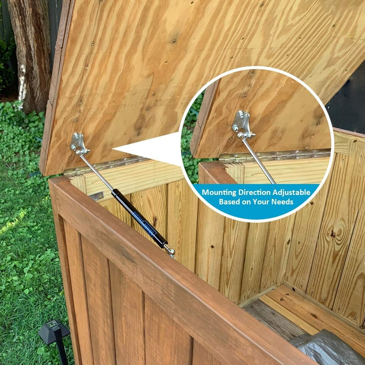 Effortless 150 LB Gas Strut Shock with Brackets for RV & Boat Hatch Installation