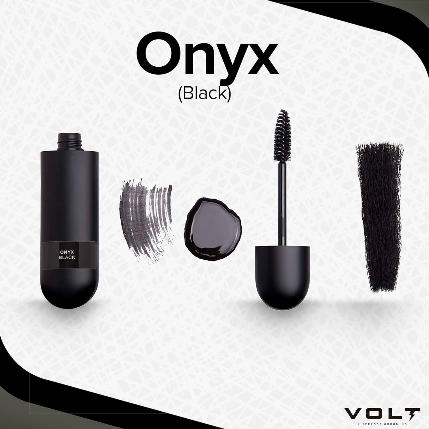 Instant Brush-On Beard Color in Onyx Black - Quick Dry & Travel-Friendly 2 Pack