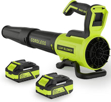 Load image into Gallery viewer, Cordless Leaf Blower 560 CFM with 2x 4.0Ah Batteries - Lightweight &amp; Efficient