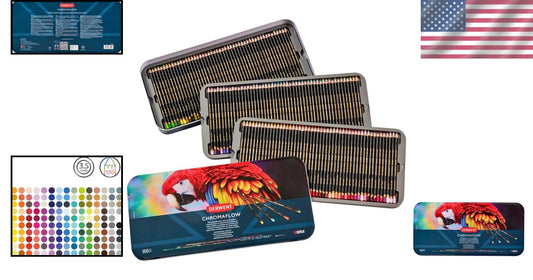 Vibrant Chromaflow Colored Pencils Set of 150 - Perfect for Artists & Crafters