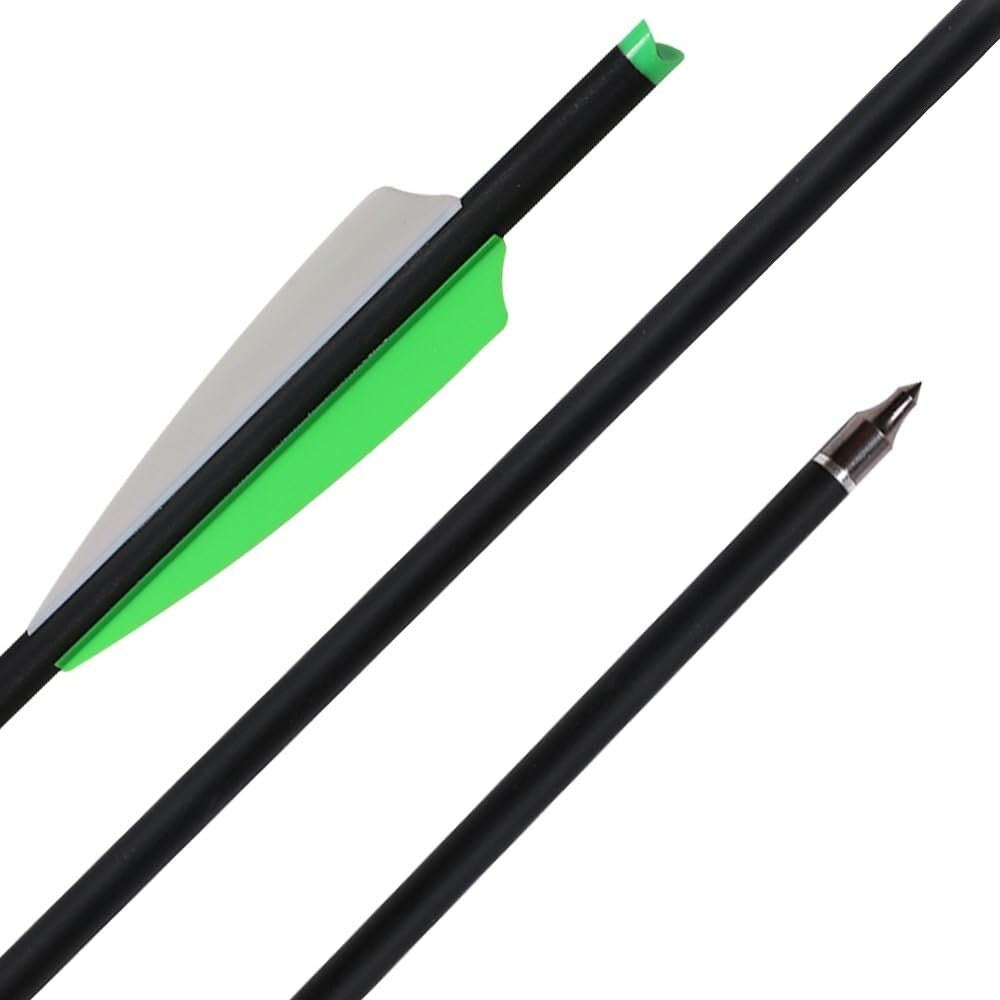 Expertly Crafted Carbon Crossbow Arrows with 3-Blade Tips - 12pcs Value Pack