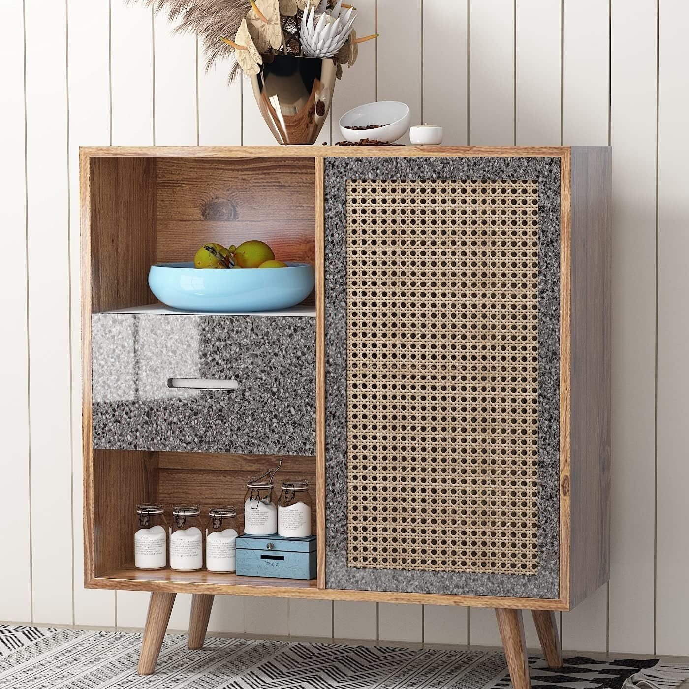 Extra Wide 36 Inch Granite Look Self-Adhesive Contact Paper for Stylish Surfaces