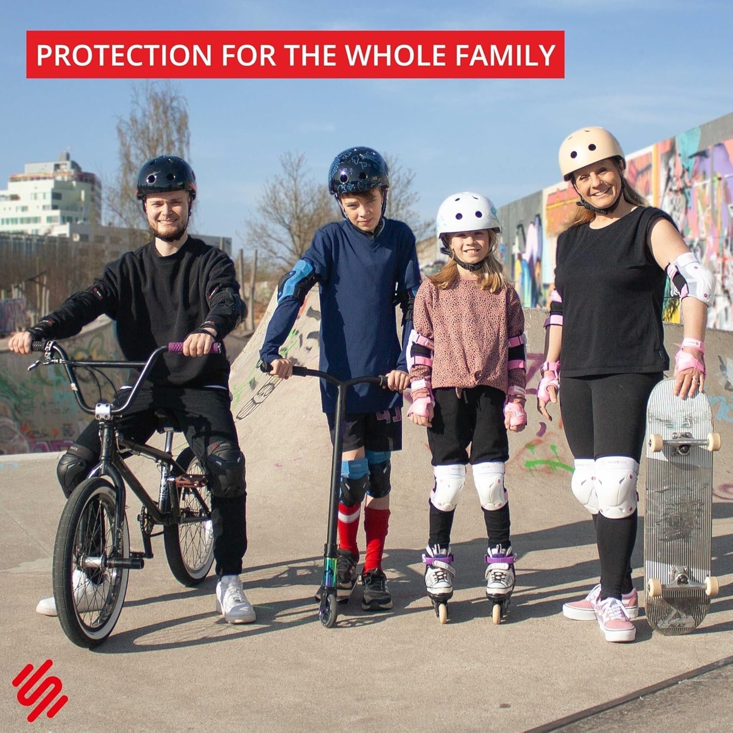 Ergonomic Knee, Elbow Pads & Wrist Guards - Breathable Protection for Skating
