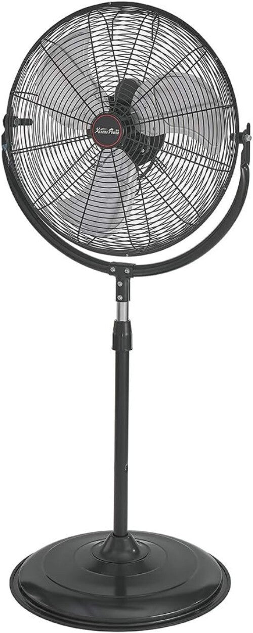 High Velocity 20" Standing Shop Fan with Telescoping Height & 3-Speed Control