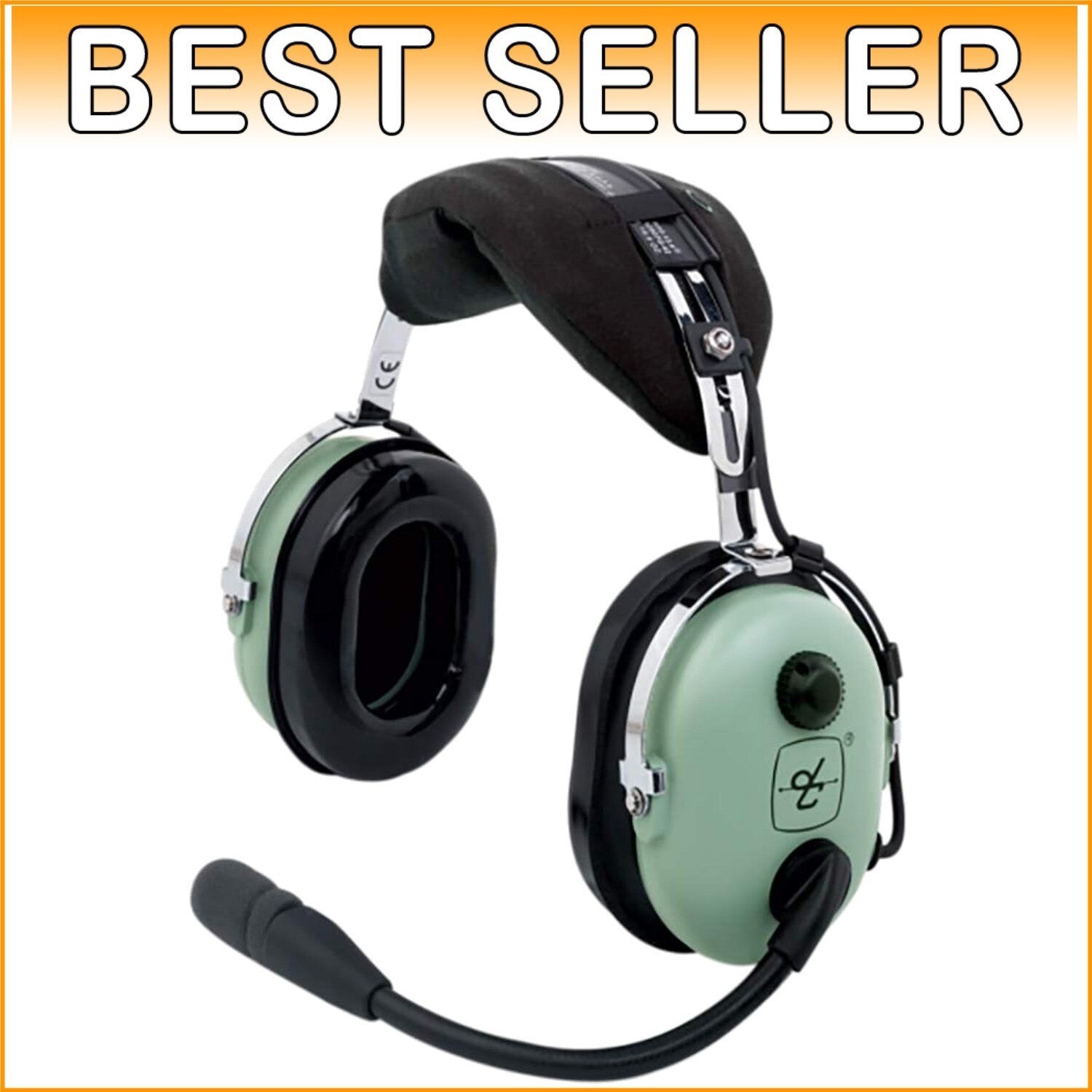 Dynamic Over-Ear Aviation Headset with 5ft Cable and Low-Profile Volume Control
